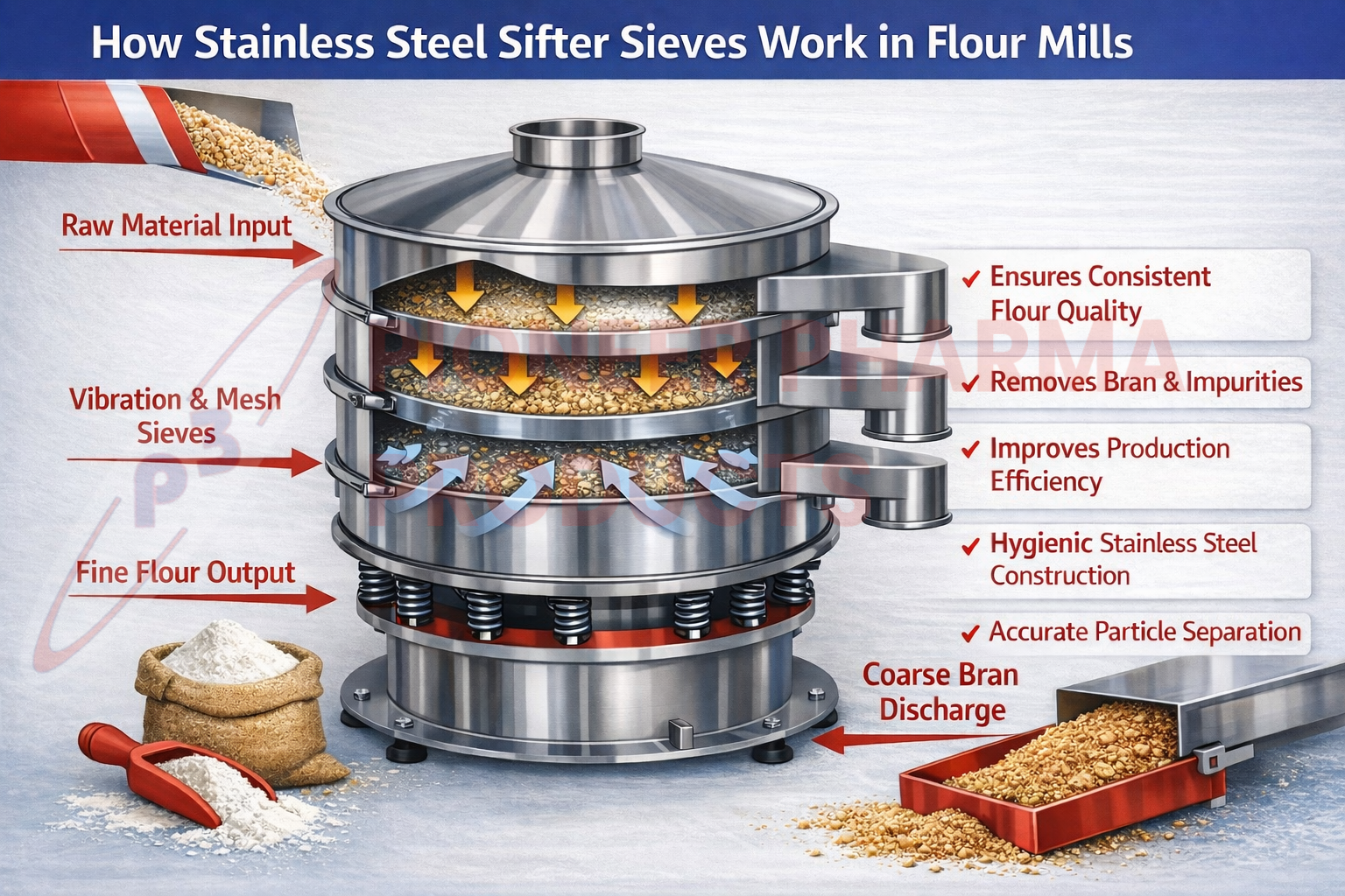 Work of Sifter Sieves in Flour Mills